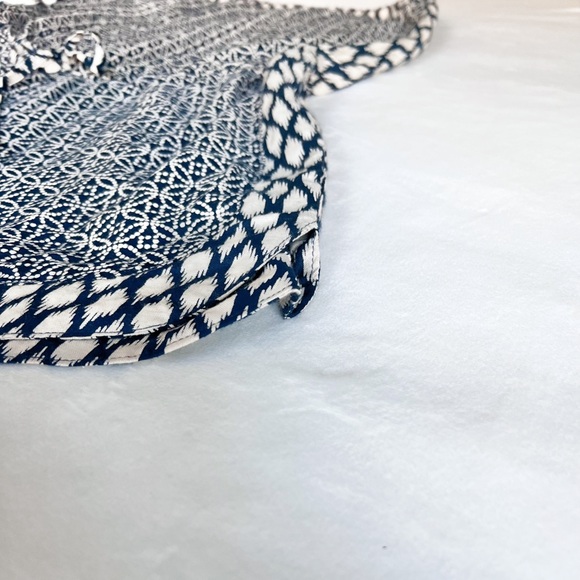 SOLD. ANGIE Medium Blue Boho Strapless Romper - Picture 4 of 13